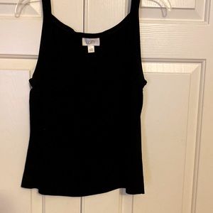 Anne Taylor-Loft spaghetti strap scoop neck black sweater camisole top - size L